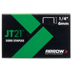 Arrow A214 JT21 T27 Staples 6mm (1/4in) Box 5000