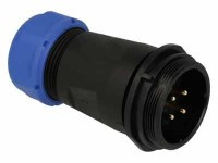 SPP2911-4WZ Wtyk 4 pin na kabel (13-16mm) okrągły, zakręcany, wodoodporny - gwint zewnętrzny (25A)