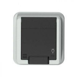 AQUANT 2K gniazdo podtynkowe pojedyncze z uziemieniem 2P+Z szary 5041-70