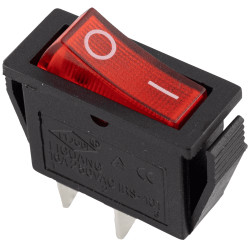 Przełącznik kołyskowy pojedynczy czerwony (SPST)