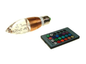 Żarówka LED Offa E27 3W RGB z pilotem miedziana