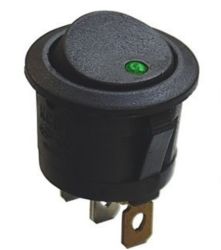 PRZEŁĄCZNIK KLAWISZOWY SMRS101-6LDG 1A/250V ON-OFF ZIELONY PODŚWIETLANY 230V (PRZEL497)