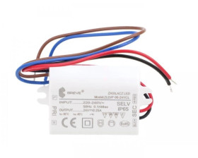 Zasilacz LED 24V DC 6W 0,25A IP65 /z zabezpieczeniami/ ZLDP 06-24YCL 19724-9018