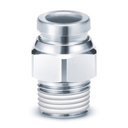 Adapter gwintowany typu przejściówka G 1/2 męskie Wciskane 16 mm SMC Adapter gwintowany prosty G 1/2 męskie