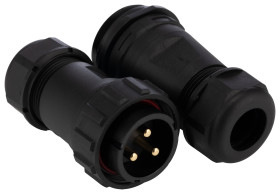 Złącze okrągłe 3-pinowe SP29 Mocowanie kablowe liniowe Wtyk, Gniazdo RS PRO Męski/żeński IP68 SP29
