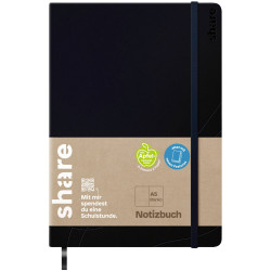 Notebook 4-0014001 Blank Black 192 sheets A5 Paper Pads &amp; Labels