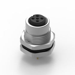 Złącze wielostykowe przemysłowe 5-pinowe M12, panelowe Gniazdo Wurth Elektronik