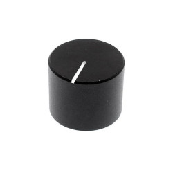 Gałka, oś 6mm, fi20x16mm, aluminiowa czarna