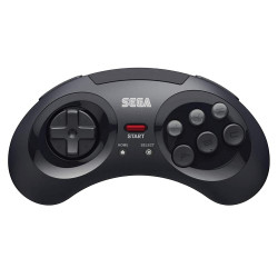 Retro-Bit Official SEGA Mega Drive 8-Button 2.4Ghz Wireless Arcade Pad - Black [Discontinued]