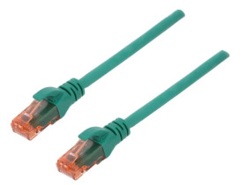 DK-1617-100/G Patch cord U/UTP 6 linka Cu LSZH zielony 10m 26AWG