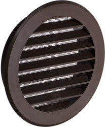 Kratka okrągła z siatką fi.120 brąz 02-150