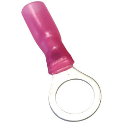 TruComponents 746061 Ring Terminal 1.50 mm&#xB2; Dia 5.2 mm Red Partially Ins. x100