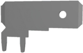 Konektor płaski Męski 6.35 x 0.83mm długość 20.32mm Izolacja: Nieizolowane Cyna na niklu