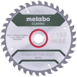 Metabo 628278000 Circular Saw blade 160x20x1.4mm 36 cogs