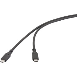 Renkforce RF-6830438 USB4 USB-C plug cable black 1m