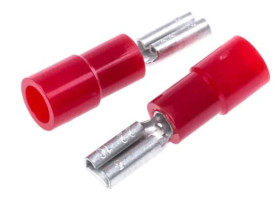 Konektor płaski Żeński 2.8 x 0.5mm 0,5 → 1,5 mm², 22 → 16 AWG długość 19.6mm Izolacja: Izolowane Cyna