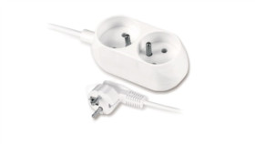 Przedłużacz 2-Gniazda Z/U 10A 2M /Omy 3X1/ Biały Ps-270