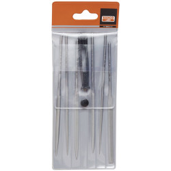 Bahco 2-470-14-4-0 Needle File Set 6 PCS 140mm for Fine Mechanics Use