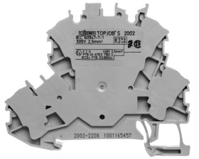 Złączka szynowa 2-pietrowa 2,5mm2 L szara 2002-2208 TOPJOBS