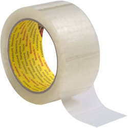 3M&#x2122; KT000038200 Tartan 305 Transparent Box Sealing Tape (BOPP) 50mm x 66m
