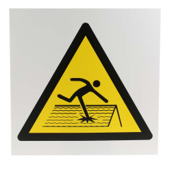 Tablica ostrzegawcza, kolor: czarny/żółty/biały, materiał Tworzywo sztuczne Niebezpieczeństwo obszaru Znak