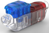 Butt connectorwith insulation, 1.5-2.5 mm², AWG 18 to 14, blue/red, 48 mm, 2213600-6