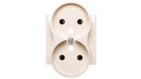 Simon 54 Pokrywa Gniazda Podwójnego Z Przesłonami Kremowa Z/U Do Ramek Nature...