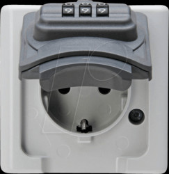 109856007 One-way wet-room socket, with combination lock