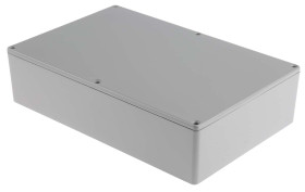 Obudowa Aluminium odlewane szerokość zew. 145,9 mm długość zew. 222,1 mm wys. zew. 55,9 mm RS PRO Szary