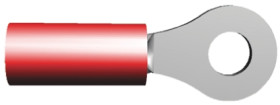Zacisk oczkowy rozmiar przewodu 1.65mm² Ø , M3.5 izolowany Czerwony TE Connectivity