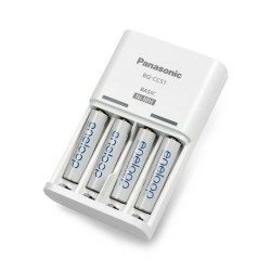 Ładowarka sieciowa Panasonic BQ-CC51E - AA, AAA 2-4szt. + 4 baterie Eneloop AAA 750mAh