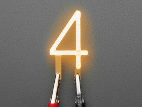 Adafruit Number LED Filament - Warm White "4"