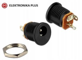 2szt. GNIAZDO DC 2,1/5,5 PLASTIK DO OBUDOWY 3 PIN