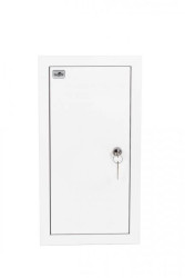 Rozdzielnia podtynkowa metalowa 1 X TL 1F + 6 zabezpieczeń zamek pełne drzwi RAL 9003 A-RW6/PD