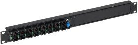 Patchpanel PoE 8xRJ-45 max.60V 1U Rack 19” POE-8/R19