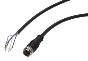 Złącze do samokonfekcjonowania M12 proste żeńskie 5-pinowe końcówka niezarobiona PUR 5x0.34mm² 60V 90 stC IP67 VK205625