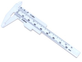 Suwmiarka plastikowa MINI 0-80mm biała narzędzie do pomiaru