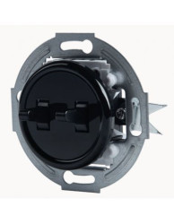 LOFT WŁĄCZNIK PODWÓJNY SCHODOWY CZARNY JLM BEZ RAMKI