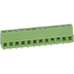 TruConnect 214299 12 Way 15A 300V Rising Clamp Terminal Block 5.08mm