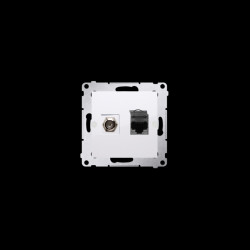 Gniazdo TV+RJ45 DASFRJ45.01/11 białe Kontakt Simon54