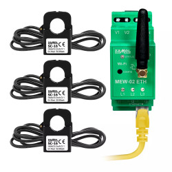 Monitor energii elektrycznej trójfazowy MEW-02 ETH/SC-16 ethernet+WiFi 3F+N Supla
