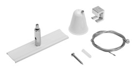 Zestaw do zwieszenia szynoprzewodu 3-fazowego X-RAIL - mocowanie sufitowe, linka 1,5m,mocowanie 120