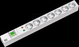 333.405 Socket strip 19", 1U, 7-way