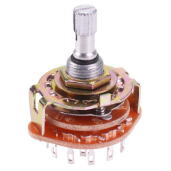 4 Pole 3 Way Rotary Switch 6mm Actuator