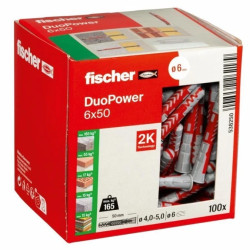 Kołki rozporowe uniwersalne DuoPower 6x50 100 sztuk FISCHER