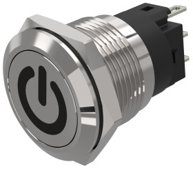 Nasadka przełącznika Chwilowy SPDT średnica wycięcia 19mm, montaż panelowy EAO