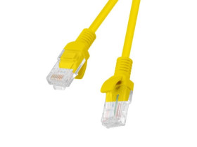 Kabel krosowy patchcord U/UTP kat.5e 0,25m żółty /opak=10szt./