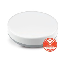 Plafon NEO n/t 24W AC 230V 50Hz 4000K (neutr.) 120 st. IP54 z koryt. czujnikiem ruchu 2490lm PL-NEO/LED/24W/CRK srebrny