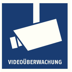 ABUS AU1500 Warning Label 90x90mm For Video Surveillance Compliance