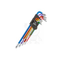 TORX klucze T10-T50 długie/kolor x 9 Topex 5977